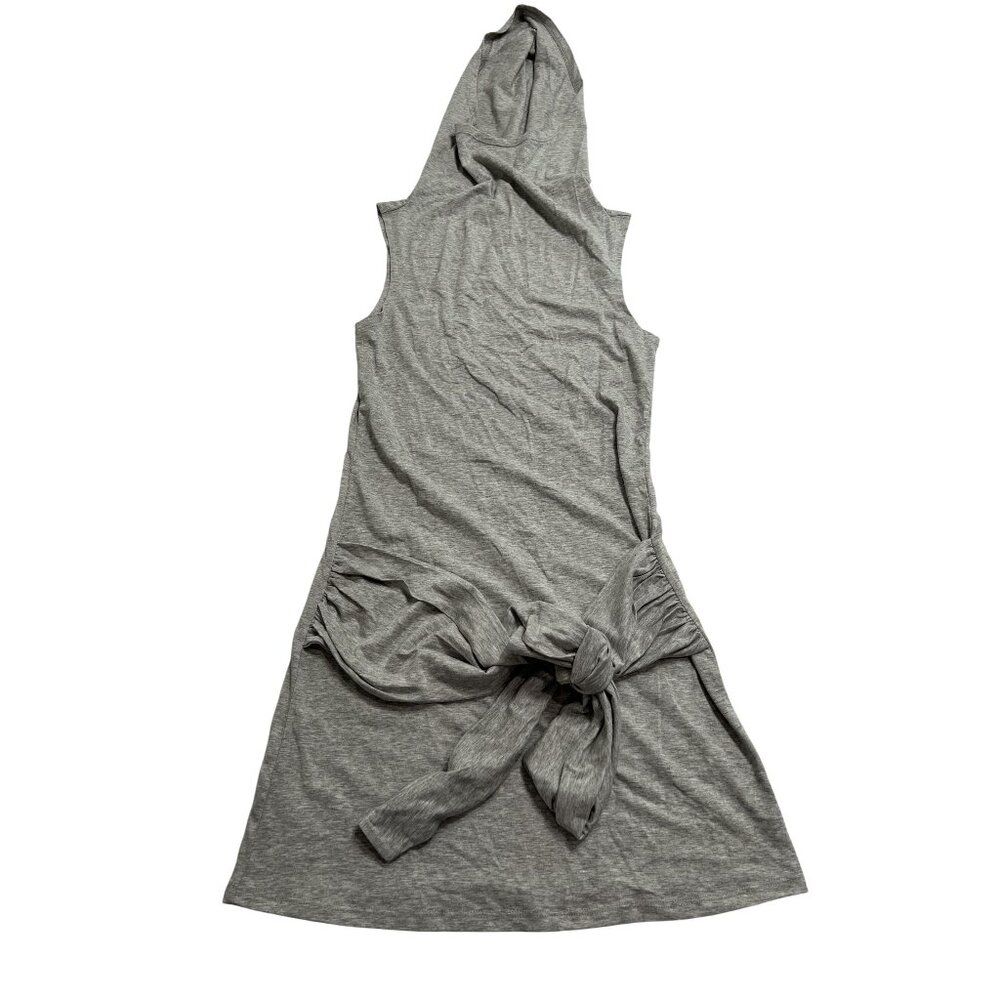 SUNBURN PROJECT Tie Sleeveless Hoodie One-Piece in Melange Grey